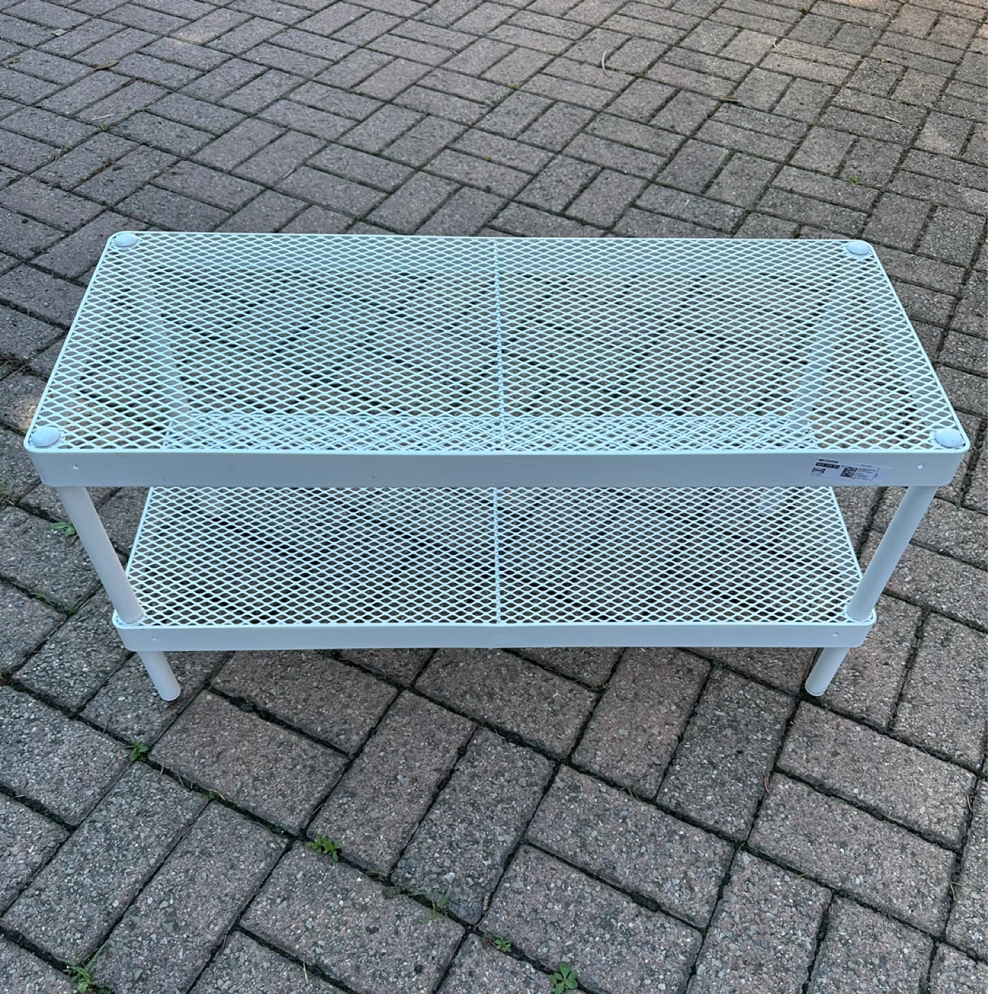 IKEA White 2-Tier Mesh Table