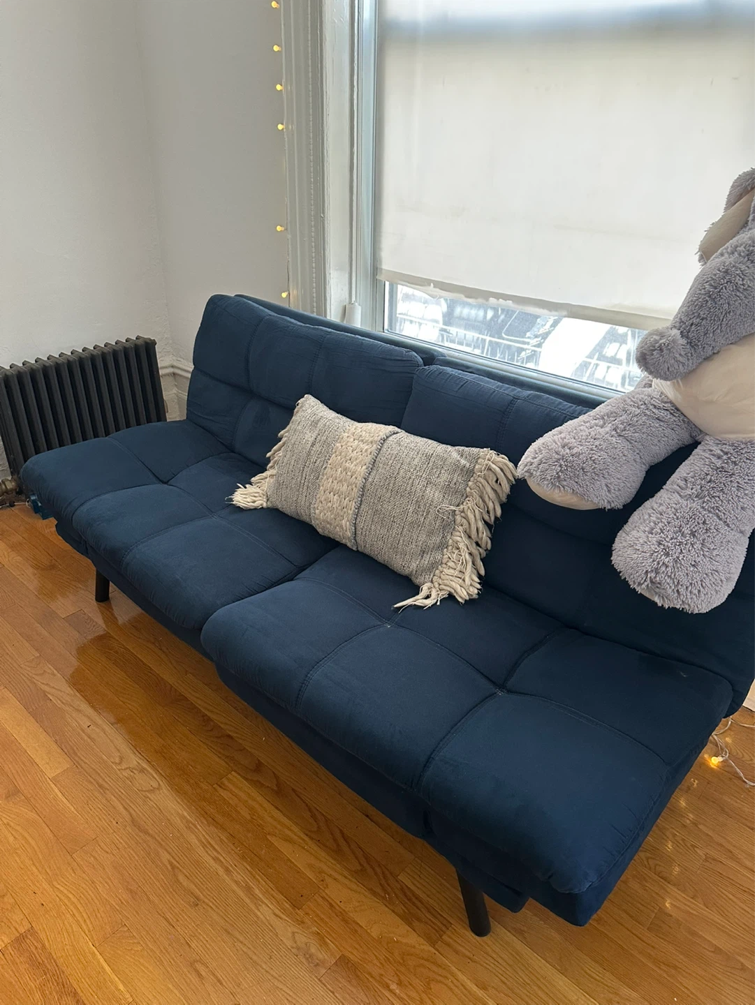 Dark Blue Futon Sofa - photo 2