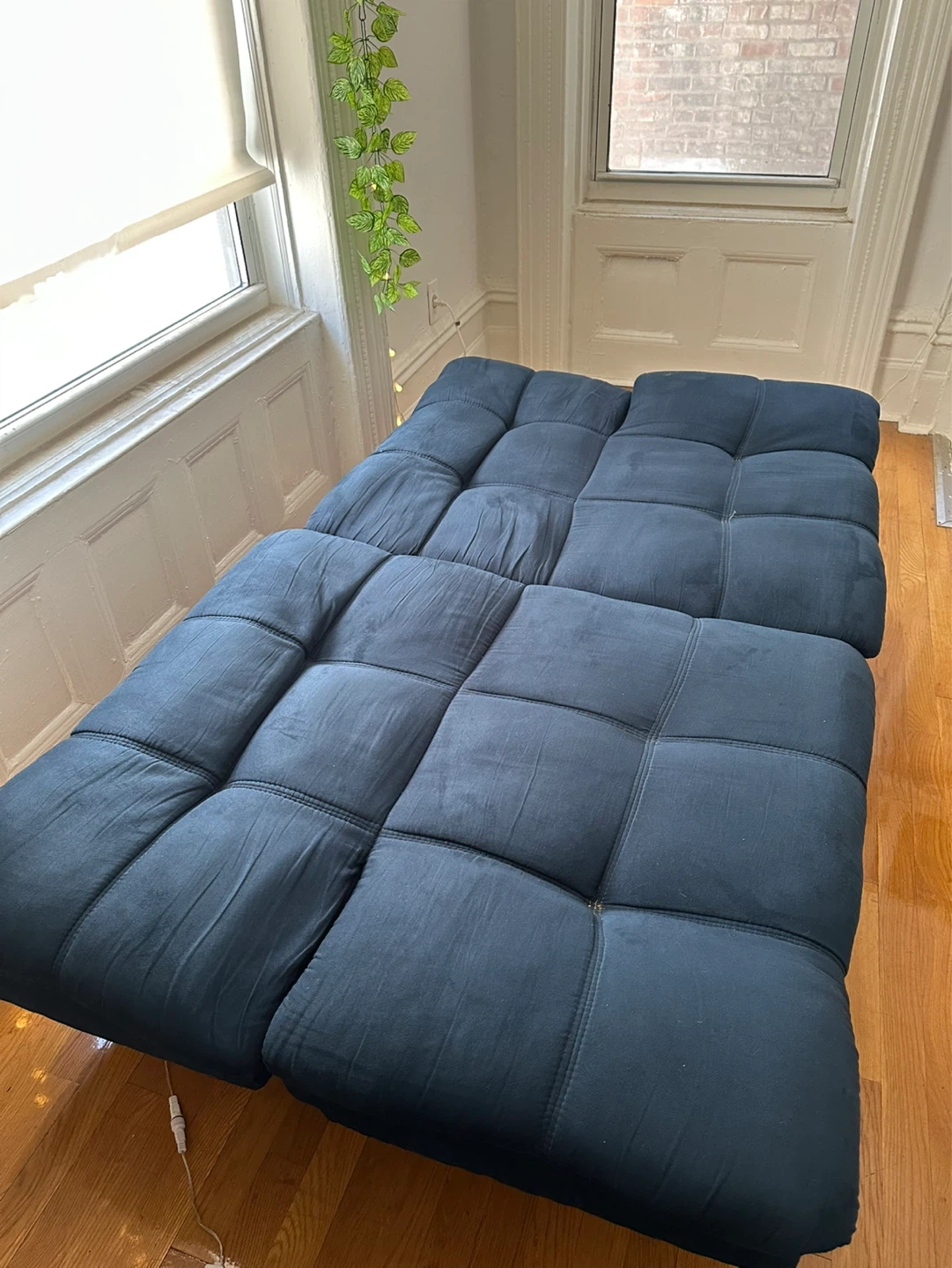 Dark Blue Futon Sofa - photo 4