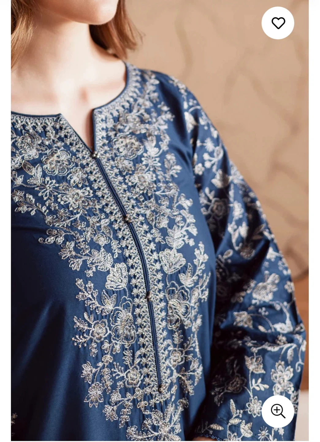 Women's Blue Embroidered 3-Piece Suit - photo 4