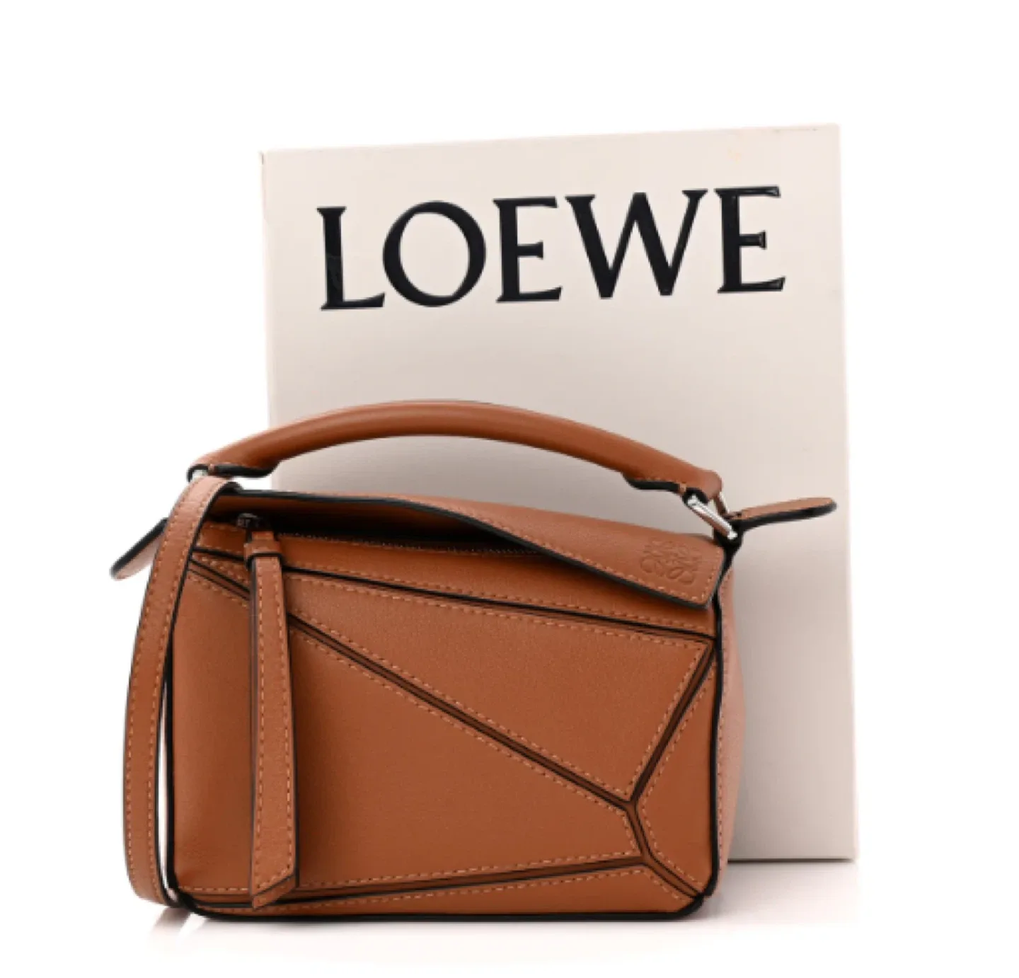 Authentic Loewe Puzzle Bag - Tan