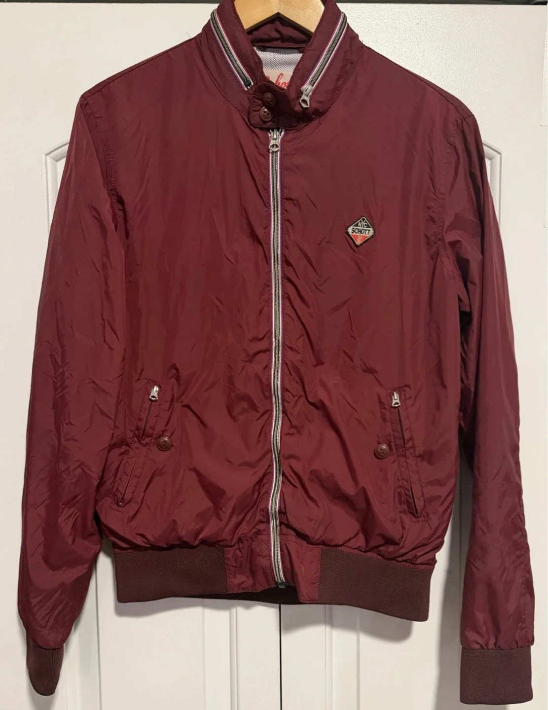 Schott NYC CABL12R  Men's Stardust Jacket - Bordeaux - Size M
