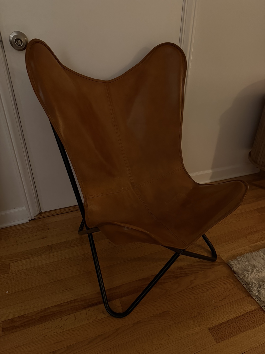 Goat Leather Butterfly Chair