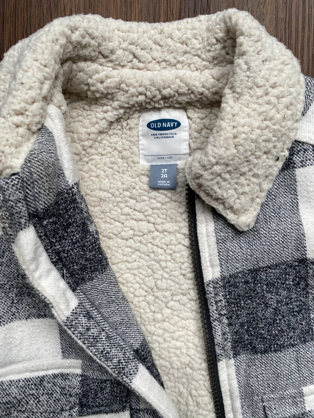 Old Navy Plaid Sherpa Lined Jacket Size 2T ⚽️ - photo 4