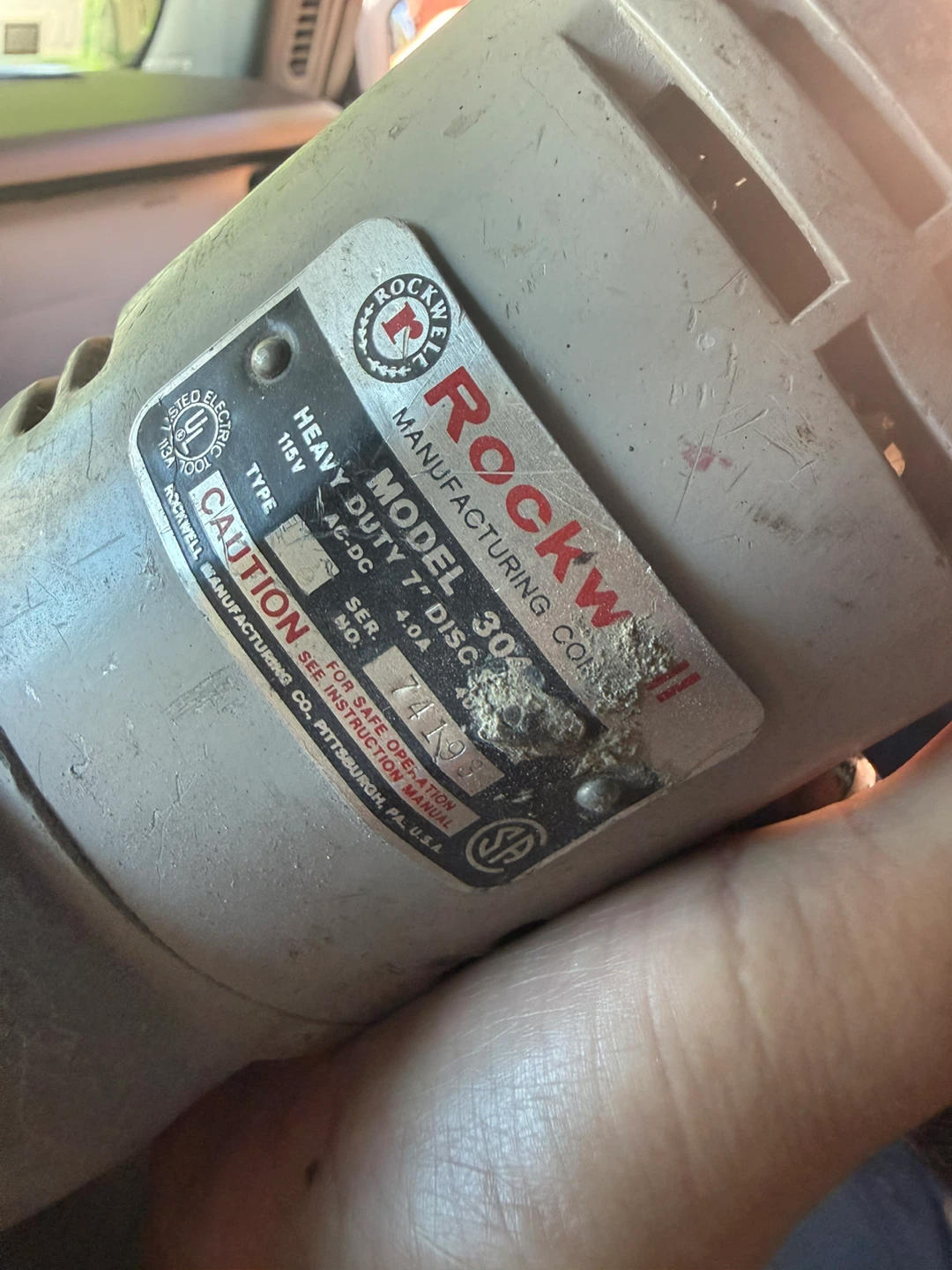 Rockwell Heavy Duty 7" Disc Sander Model 304 ⚽️