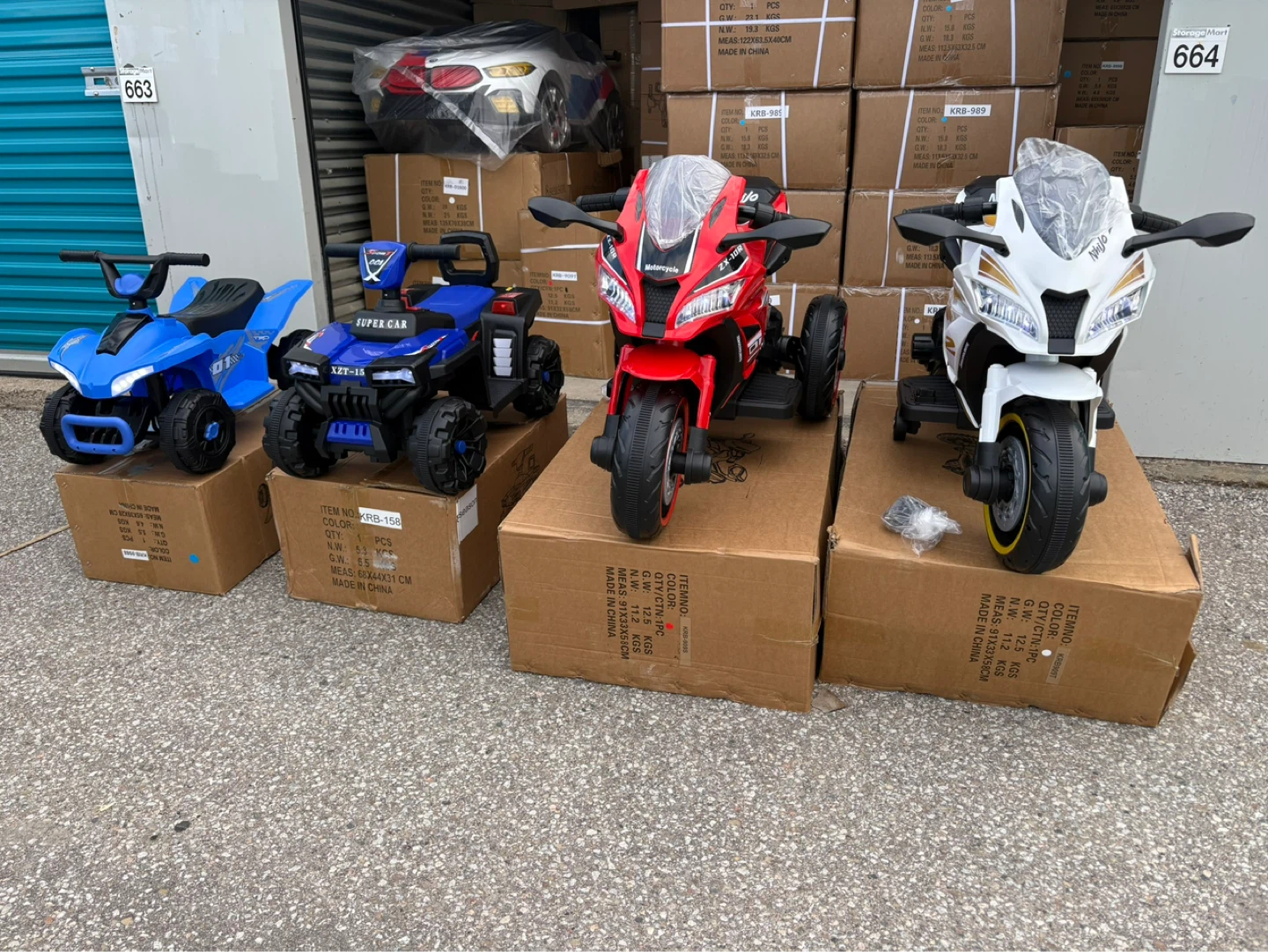 Kids Red ZX-10RR Electric Motorcycle Ride-On Toy steering at 90