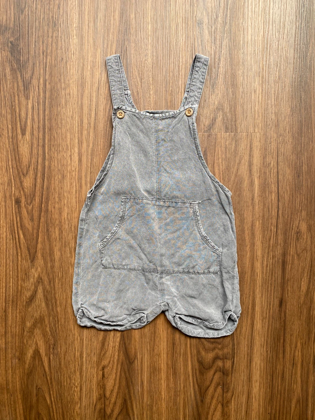 Zara Baby Linen Grey Denim Shortalls ⚽️