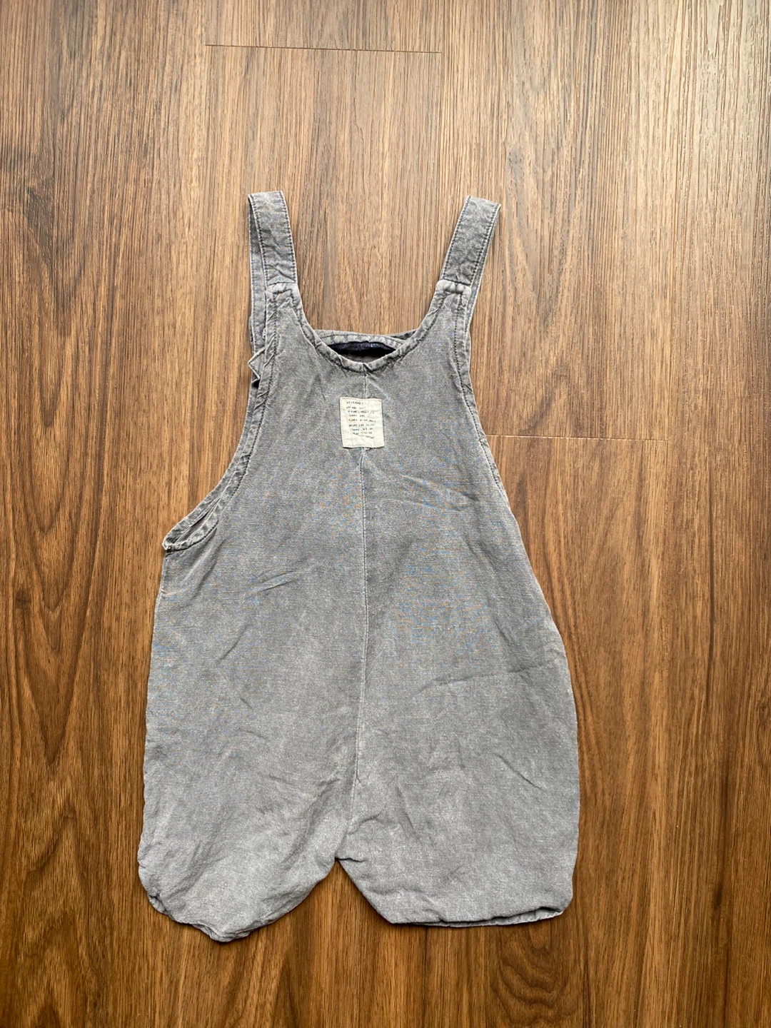 Zara Baby Linen Grey Denim Shortalls ⚽️ - photo 3