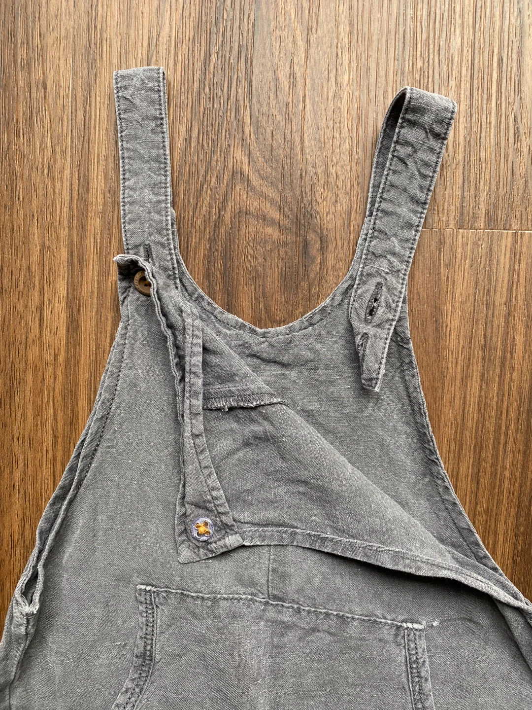 Zara Baby Linen Grey Denim Shortalls ⚽️ - photo 4