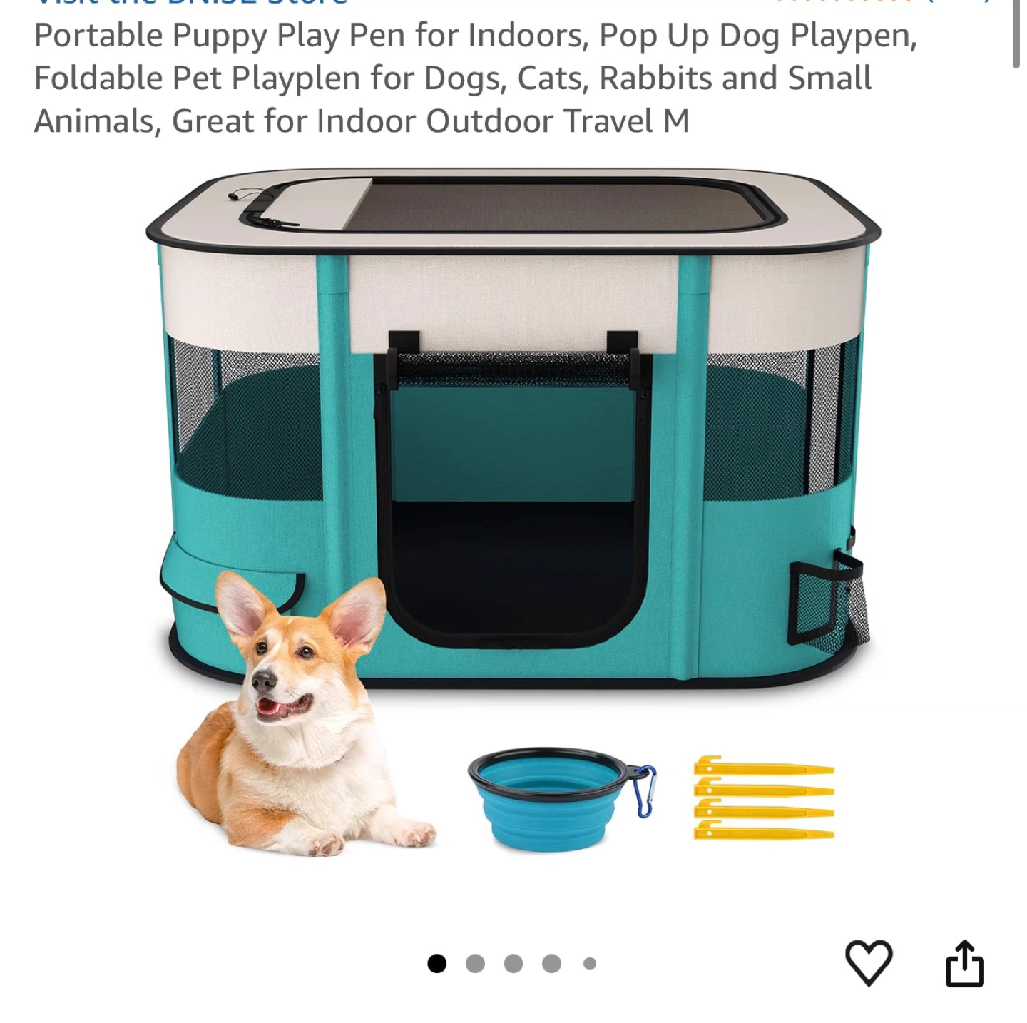 Portable Puppy Play Pen - Medium M