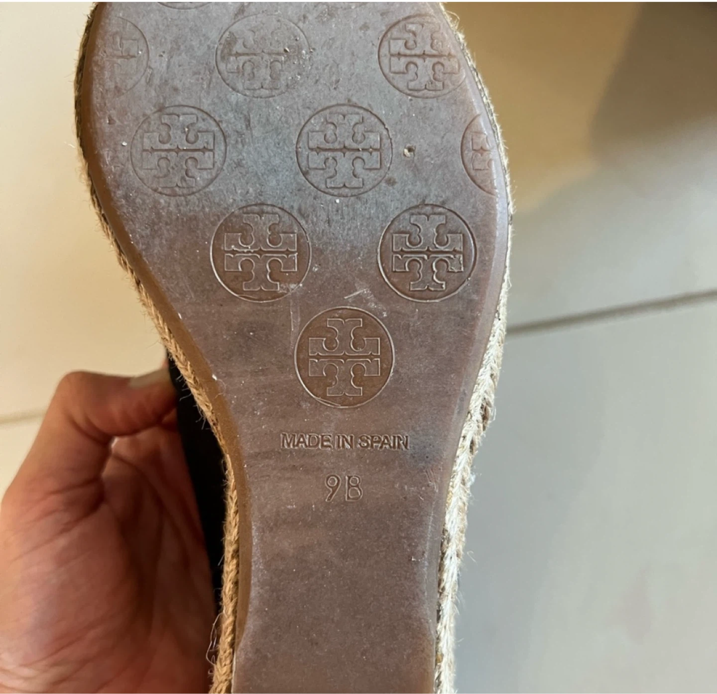 Tory Burch Black Canvas Wedge Espadrilles - photo 5