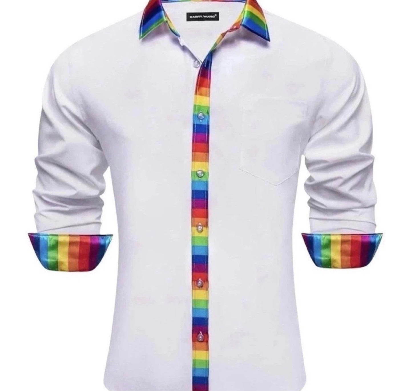 Rainbow Pride Button Shirt Men’s Large - photo 2