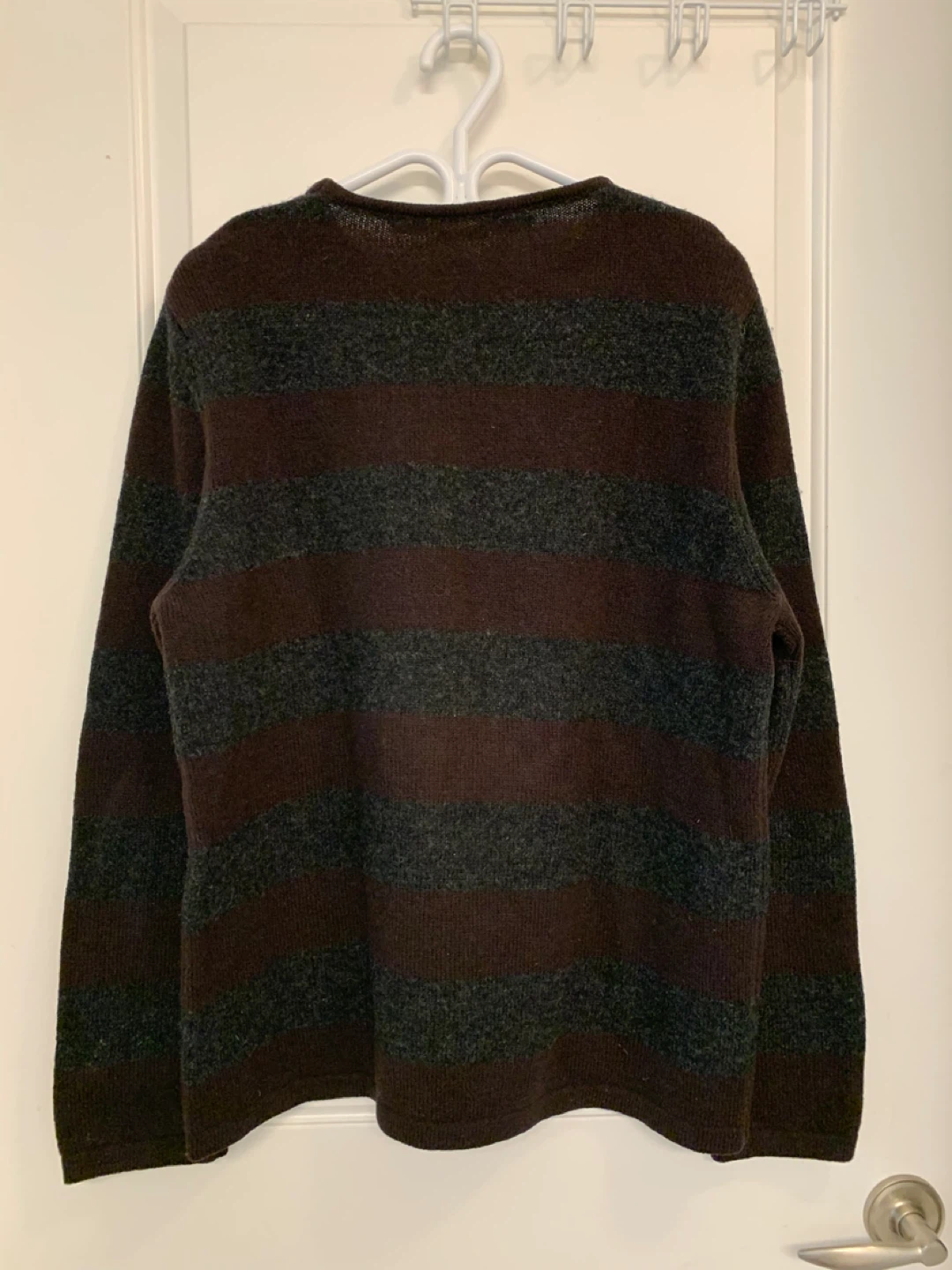⚽️ Vintage 90s Sisley Striped Sweater Wool Made In Italy - photo 4