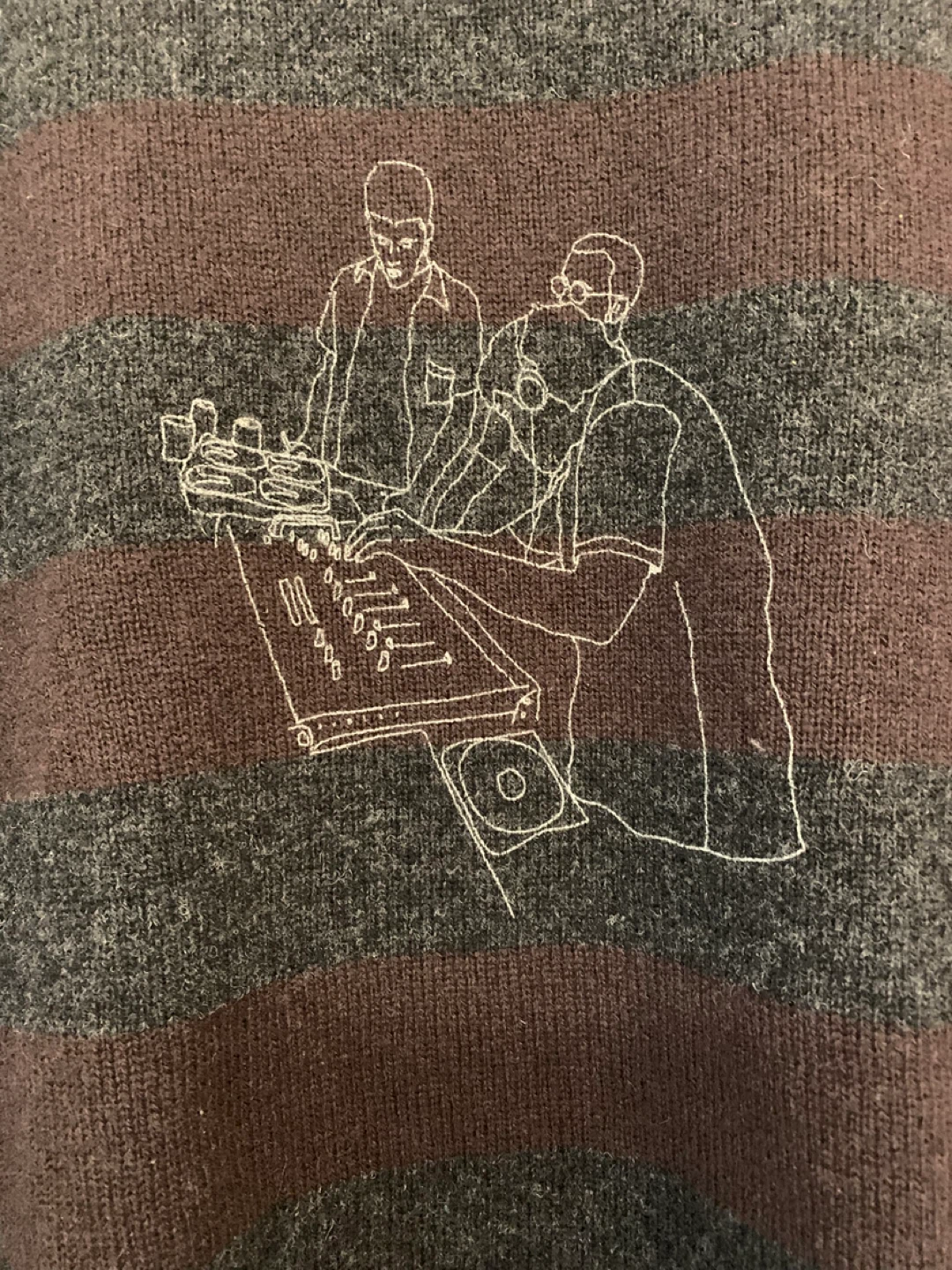 ⚽️ Vintage 90s Sisley Striped Sweater Wool Made In Italy - photo 3