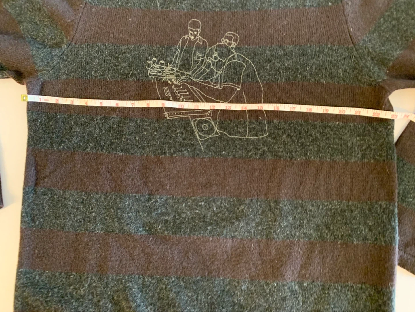 ⚽️ Vintage 90s Sisley Striped Sweater Wool Made In Italy - photo 5