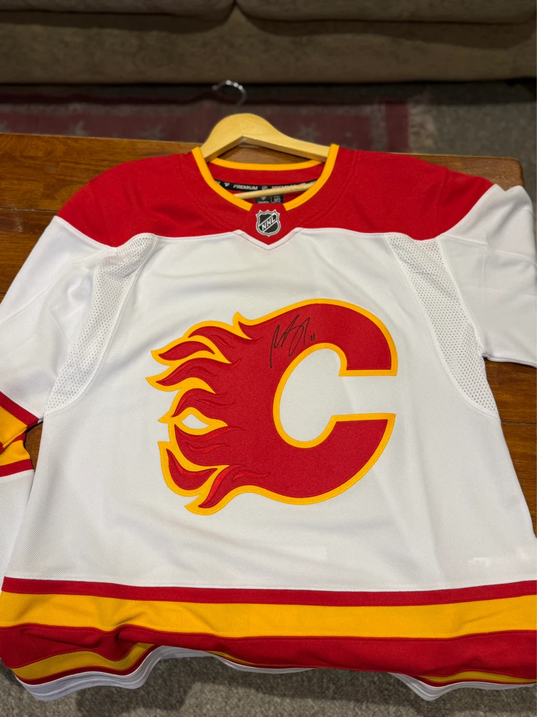 SIGNED Calgary Flames NHL Hockey Jersey