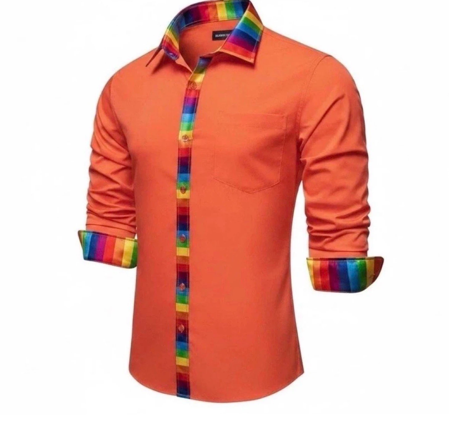 Gay Pride Rainbow Button Shirt Men’s Large - photo 2