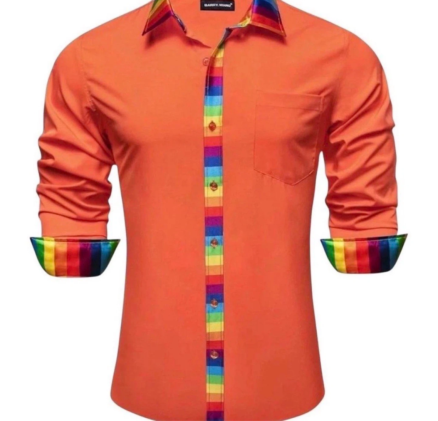 Gay Pride Rainbow Button Shirt Men’s Large - photo 3