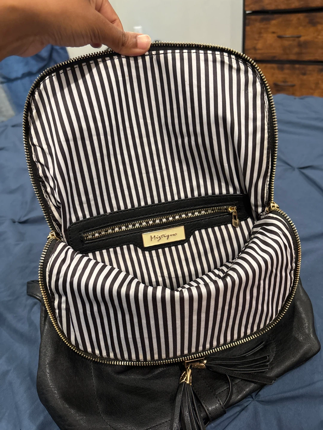 Black Miztique Backpack Purse with Tassel - photo 3