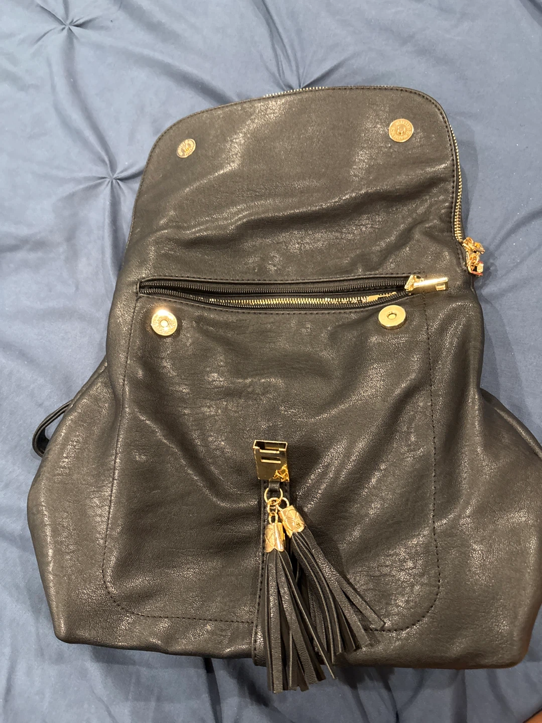 Black Miztique Backpack Purse with Tassel - photo 2