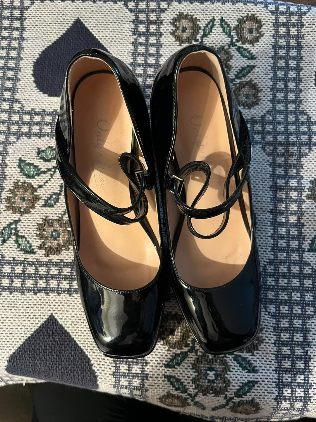 Onlymaker Black Patent Mary Jane Shoes