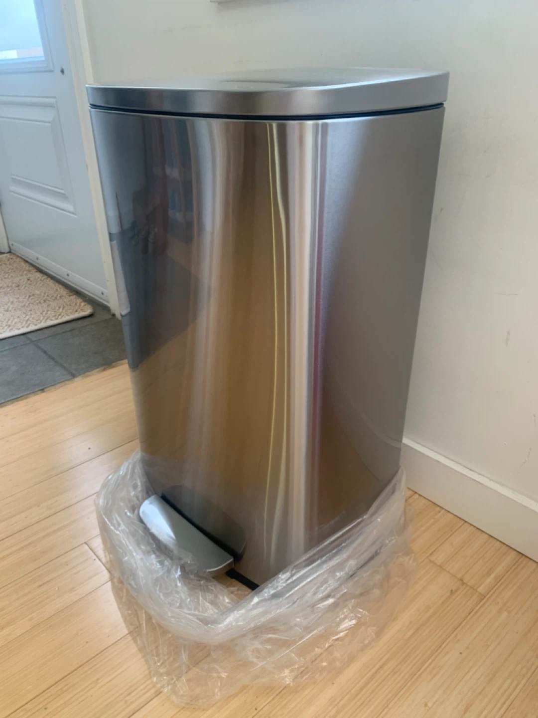Extra large stainless steel waste bin - photo 3