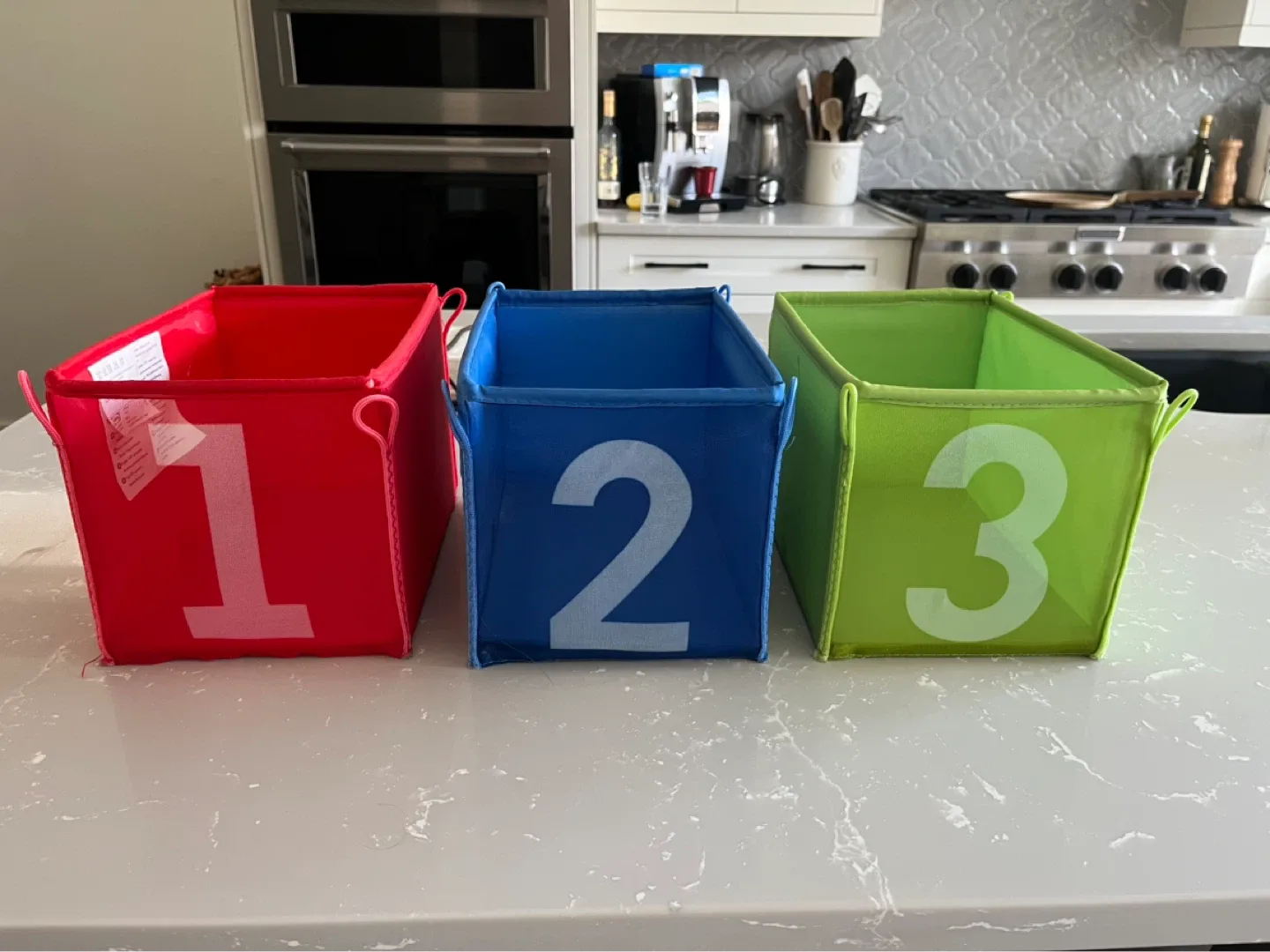 IKEA KUSINER Storage Bins with Numbers (1, 2, 3)
