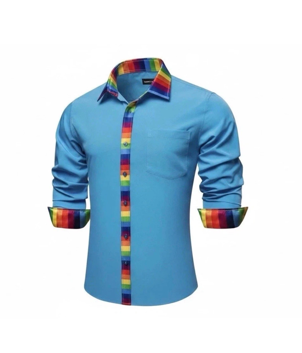 Gay Pride Rainbow Button Shirt Men’s Large - photo 2