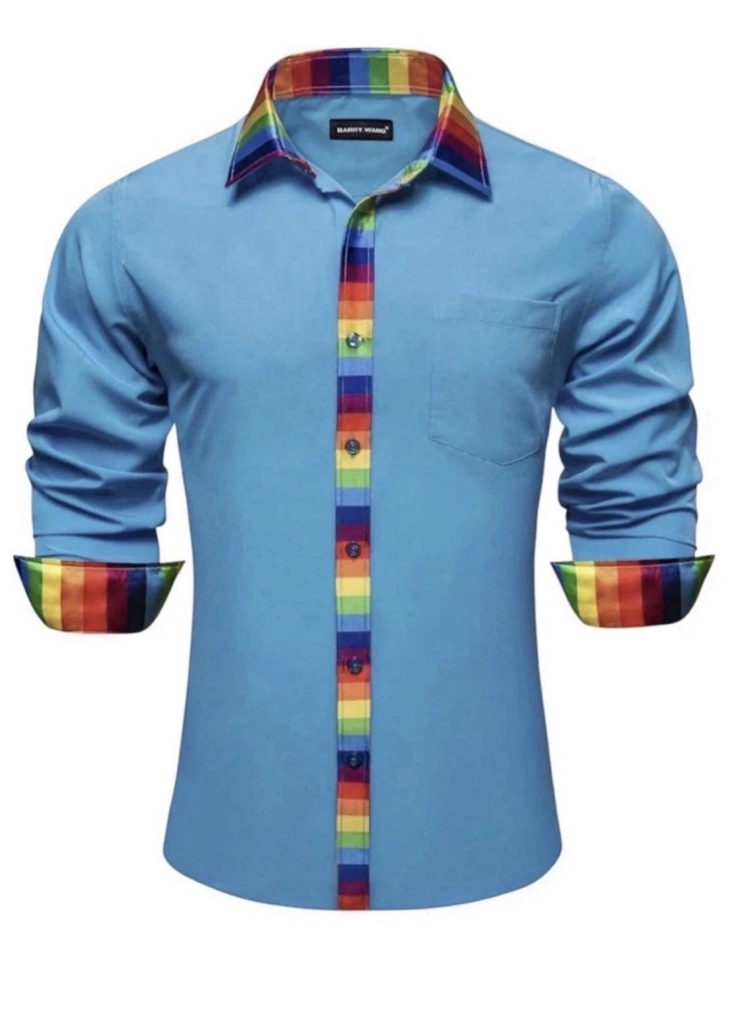 Gay Pride Rainbow Button Shirt Men’s Large - photo 3