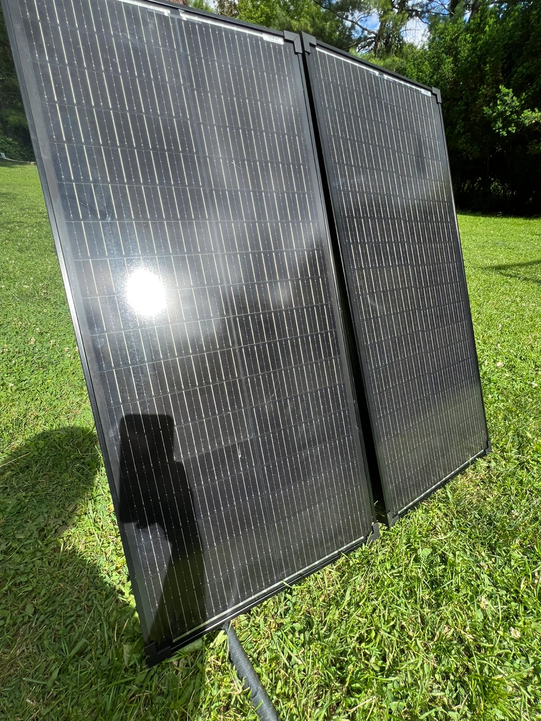 Solar Panel set of 2 panels plus controller without wires - photo 2