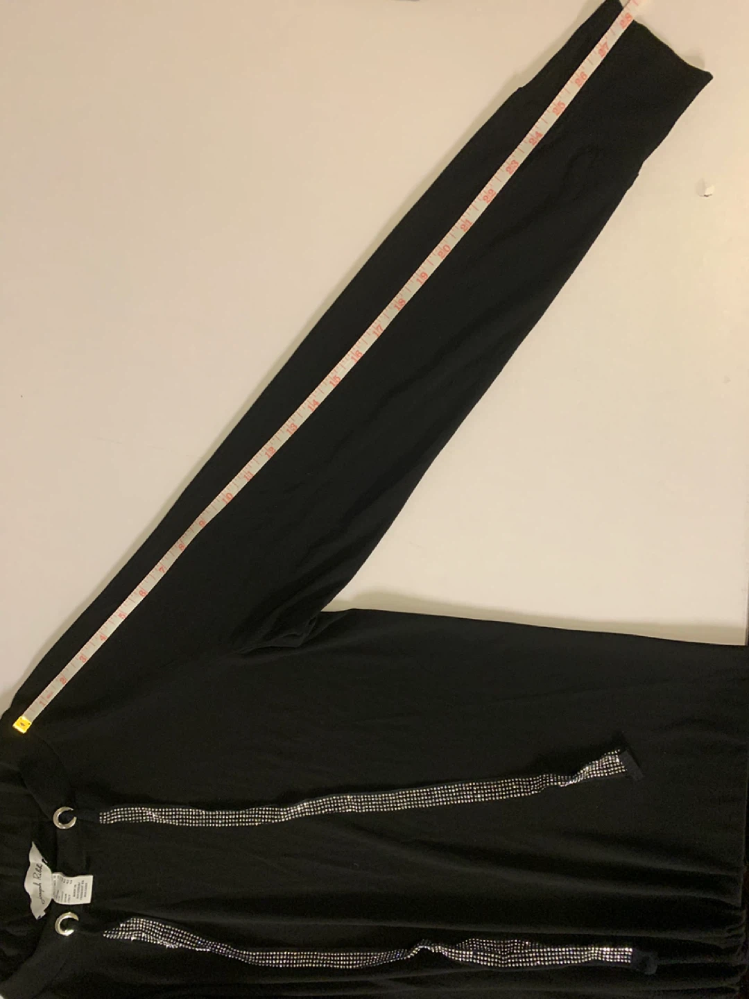 ⚽️ Joseph Ribkoff Black Hooded Rhinestone Drawstrings Size 10 - photo 5