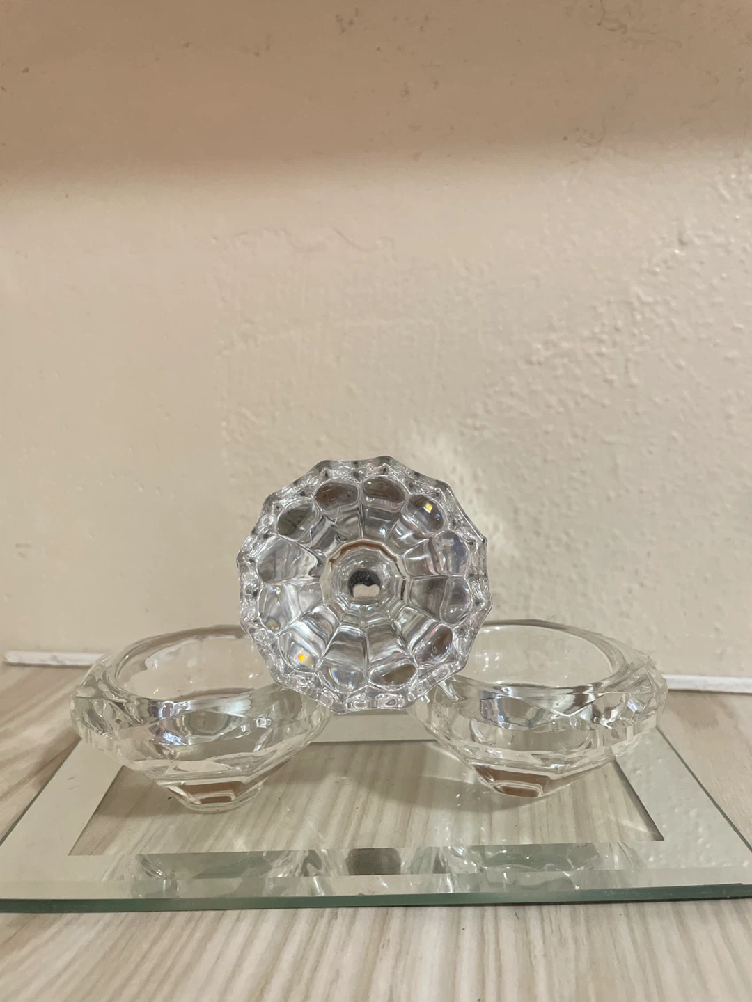 Set of 3 Crystal Glass Votive Candle Holders⚽️
