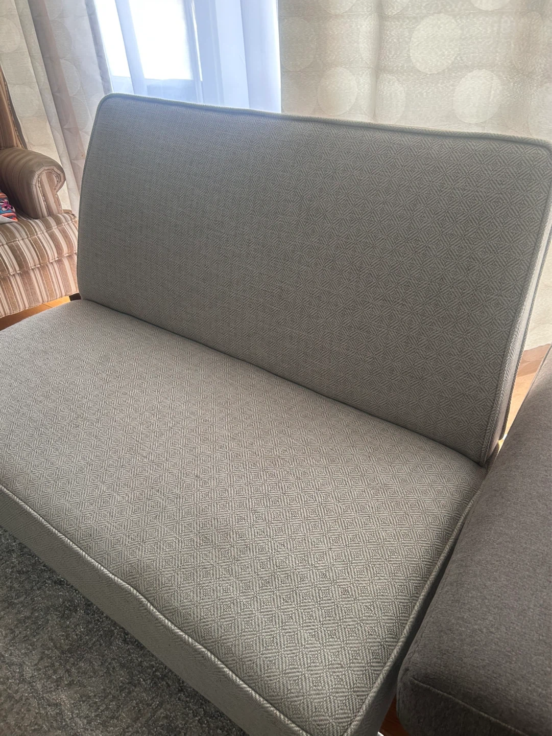 Grey Upholstered Loveseat - photo 4