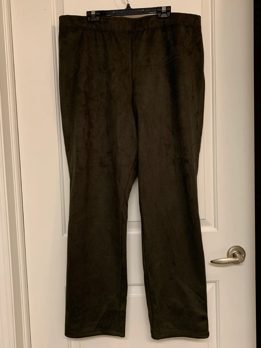 ⚽️ KIM & CO. Women's Faux Suede Pants - Olive Green - XXXL