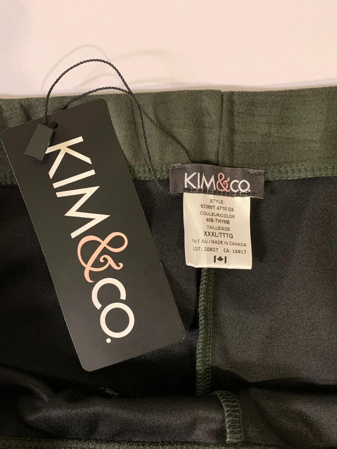 ⚽️ KIM & CO. Women's Faux Suede Pants - Olive Green - XXXL - photo 2