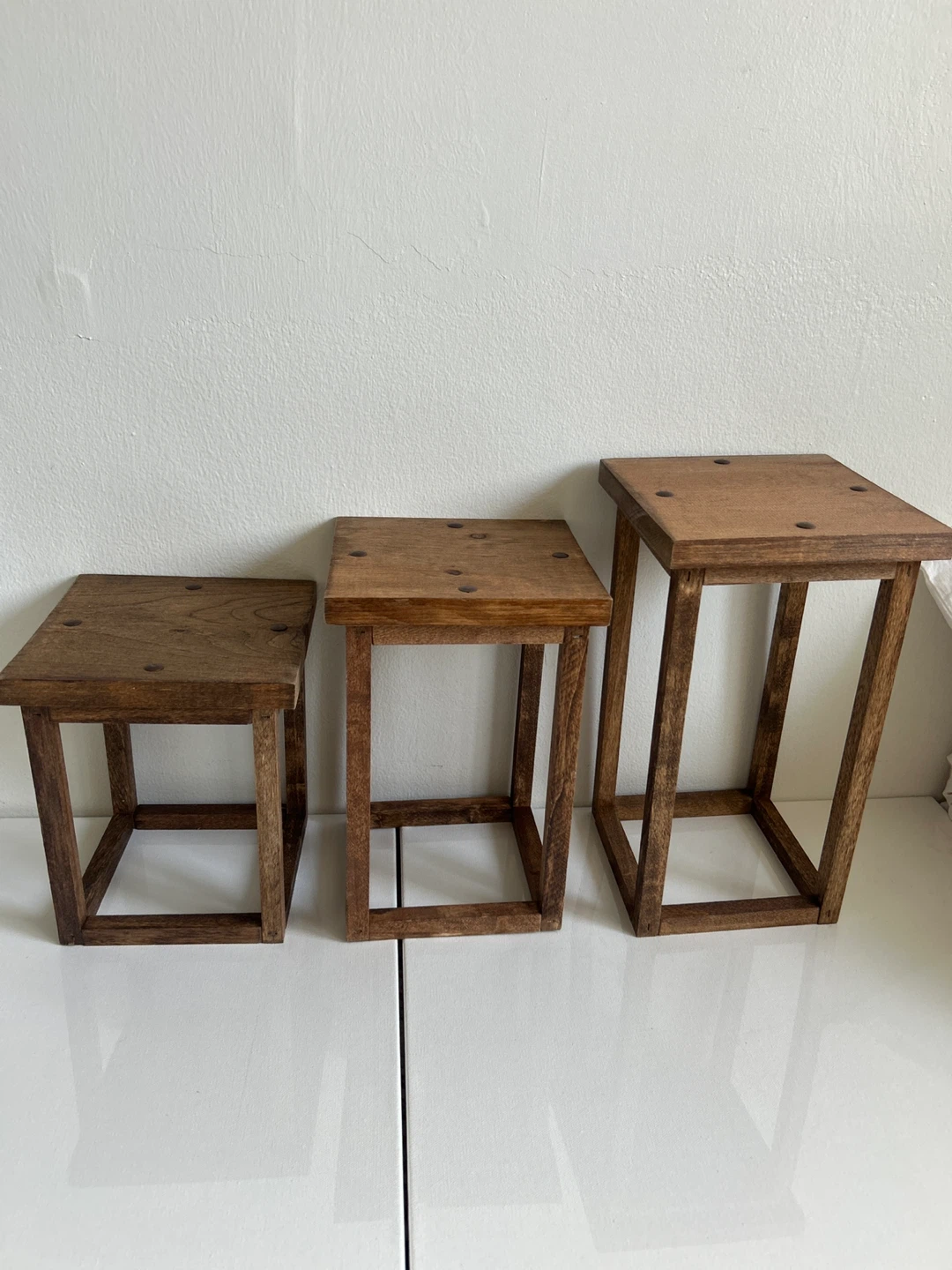 Wooden Display Stands (Set of 3)