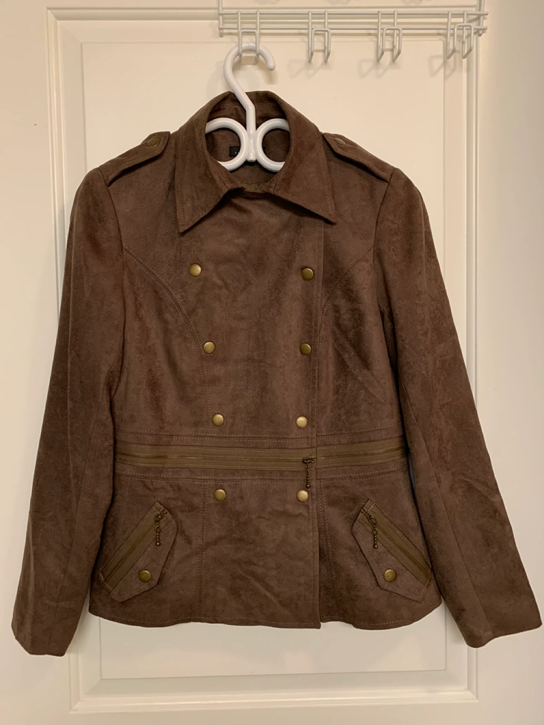 ⚽️ VEX Collection Brown Suede Jacket Size 36 - photo 2