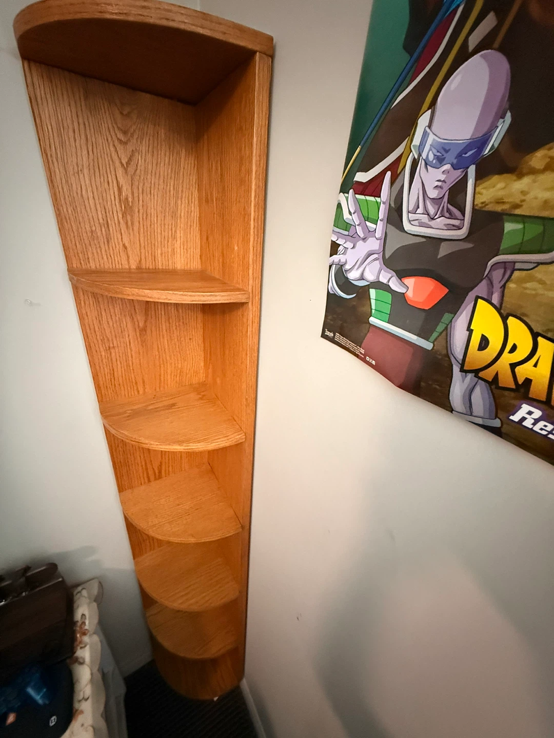 Wooden Corner Shelf Unit