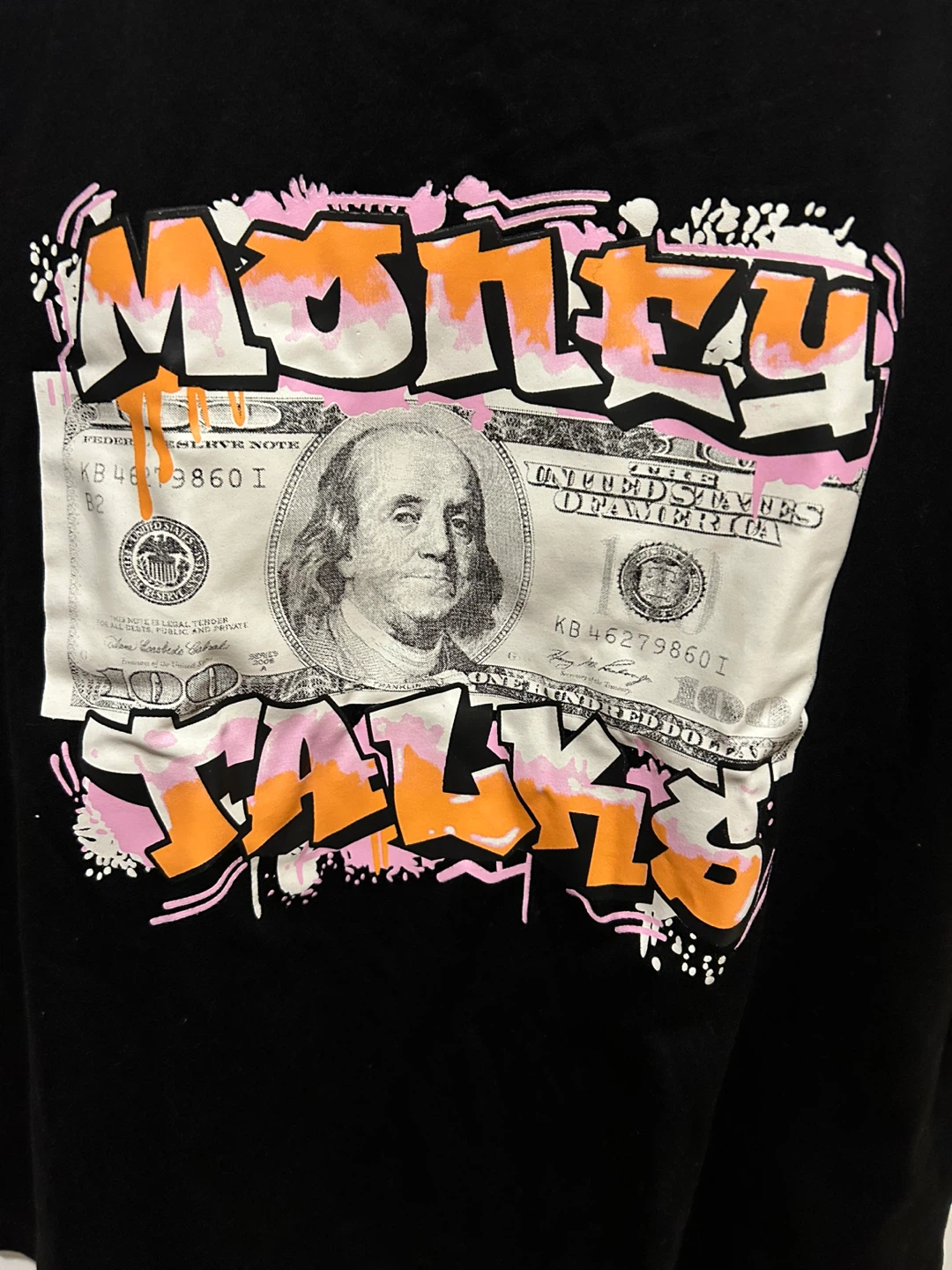 SHEIN Black "Money Talks" Graphic T-Shirt ⚽️ - photo 2