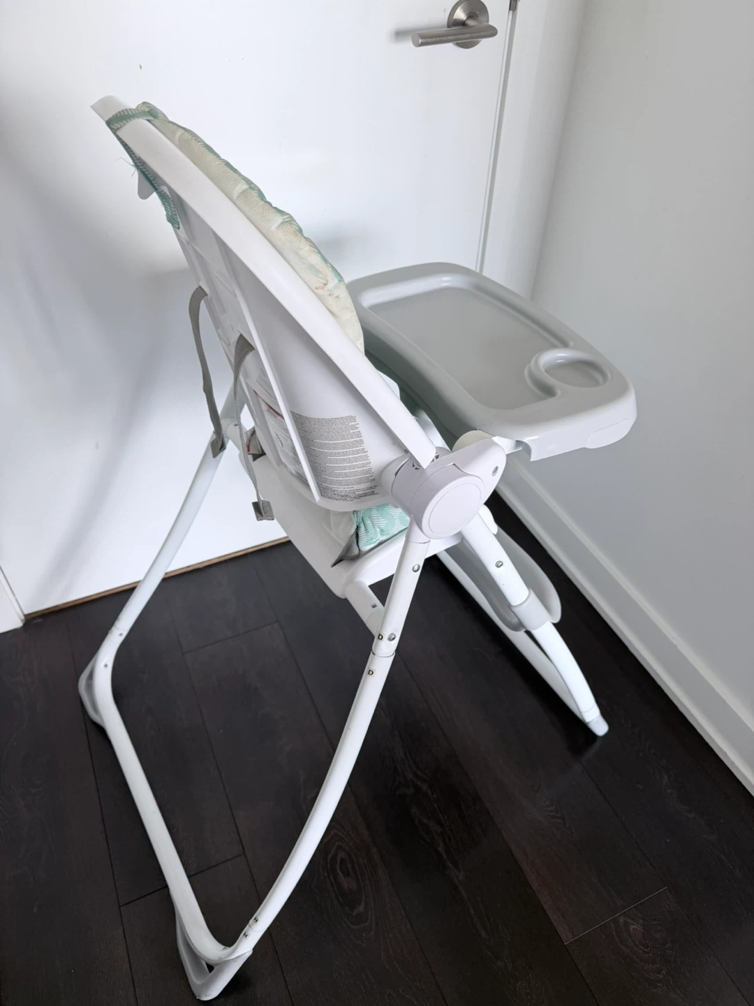 White and Green Baby High Chair - photo 4