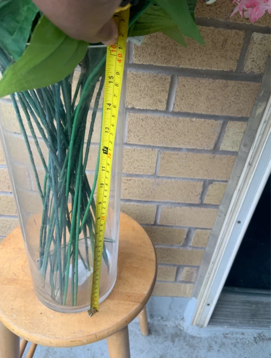 Beautiful Large Artificial Flower Arrangement in tall glass Vase - photo 5