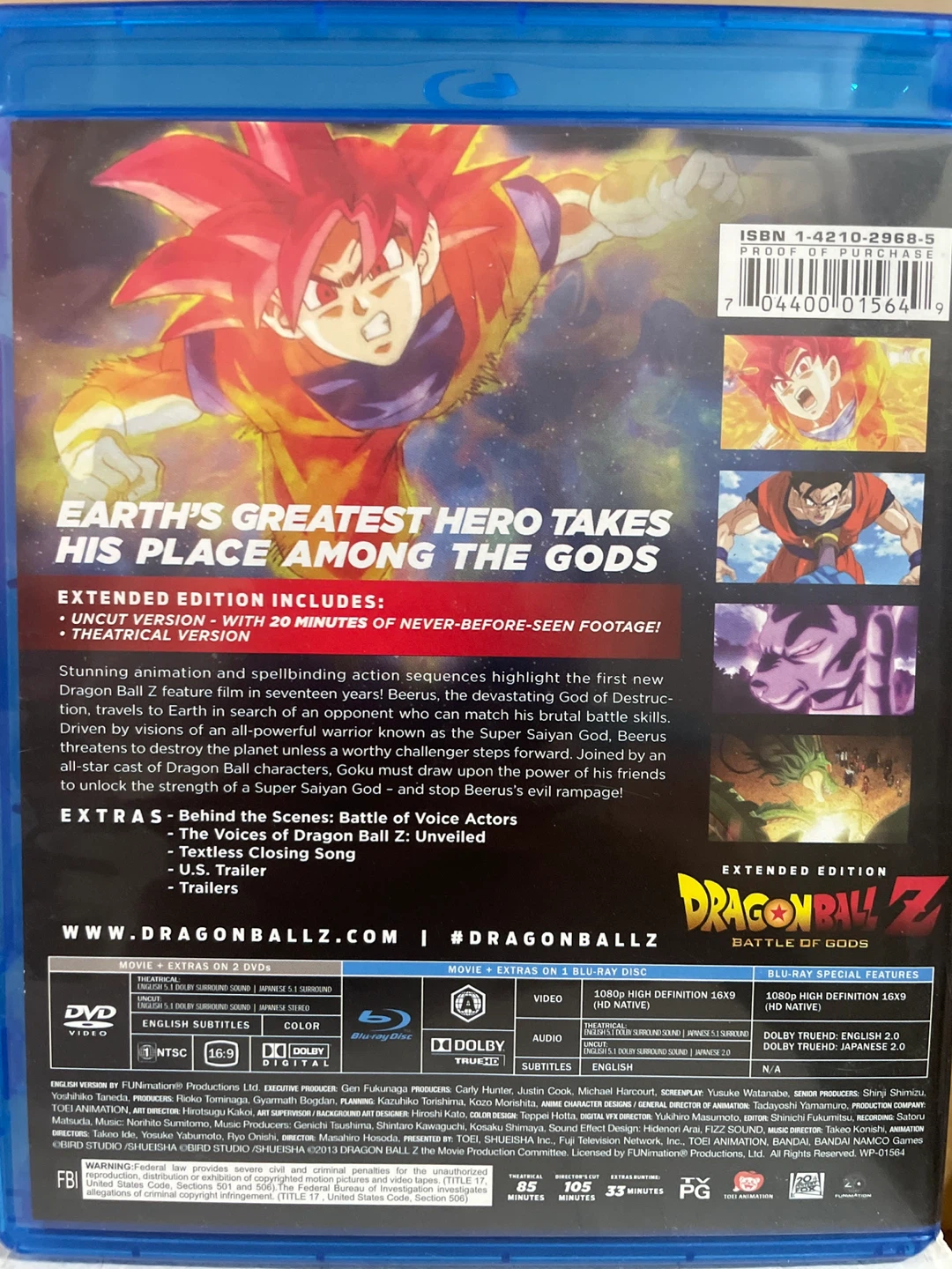 Dragon Ball Z: Battle of Gods Extended Edition Blu-ray⚽️ - photo 2