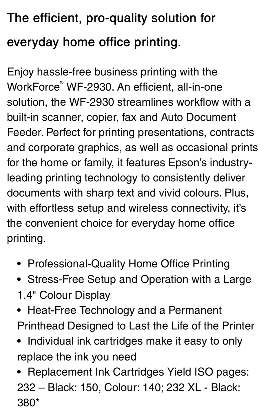 Epson WF-2930 Printer - photo 5