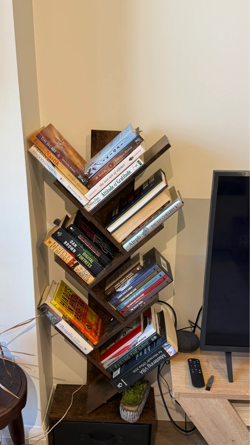 Wooden Tree Bookshelf with Drawer - photo 2