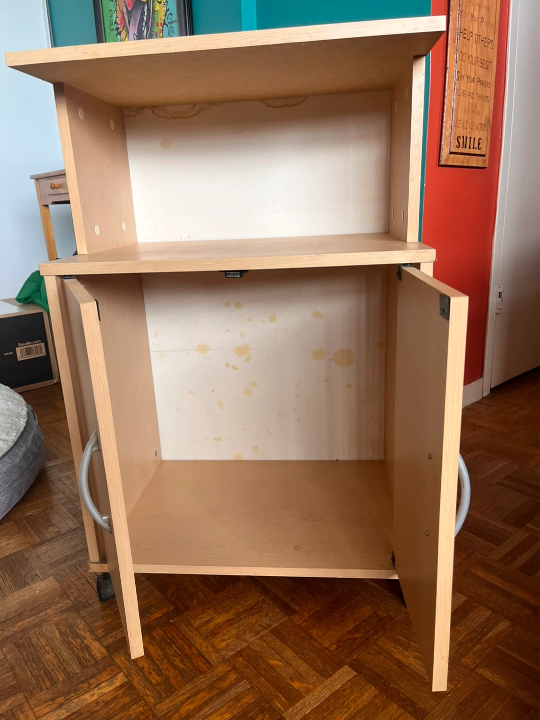Microwave stand with storage - photo 3