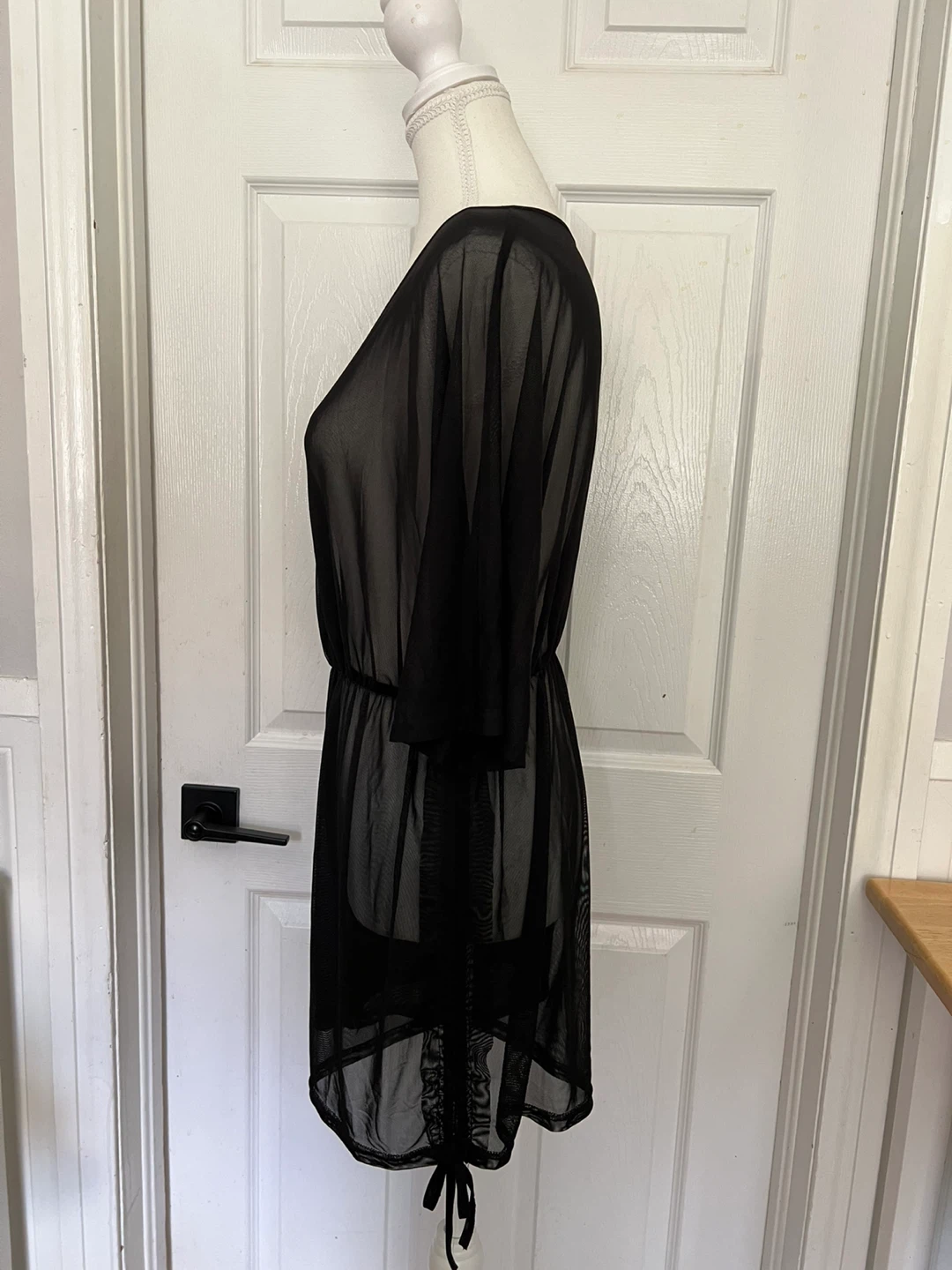 ⚽ Black Mesh Romper Cover-Up - photo 2