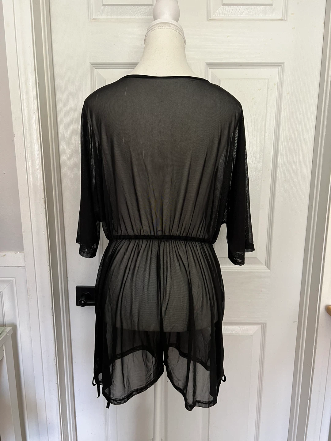 ⚽ Black Mesh Romper Cover-Up - photo 3