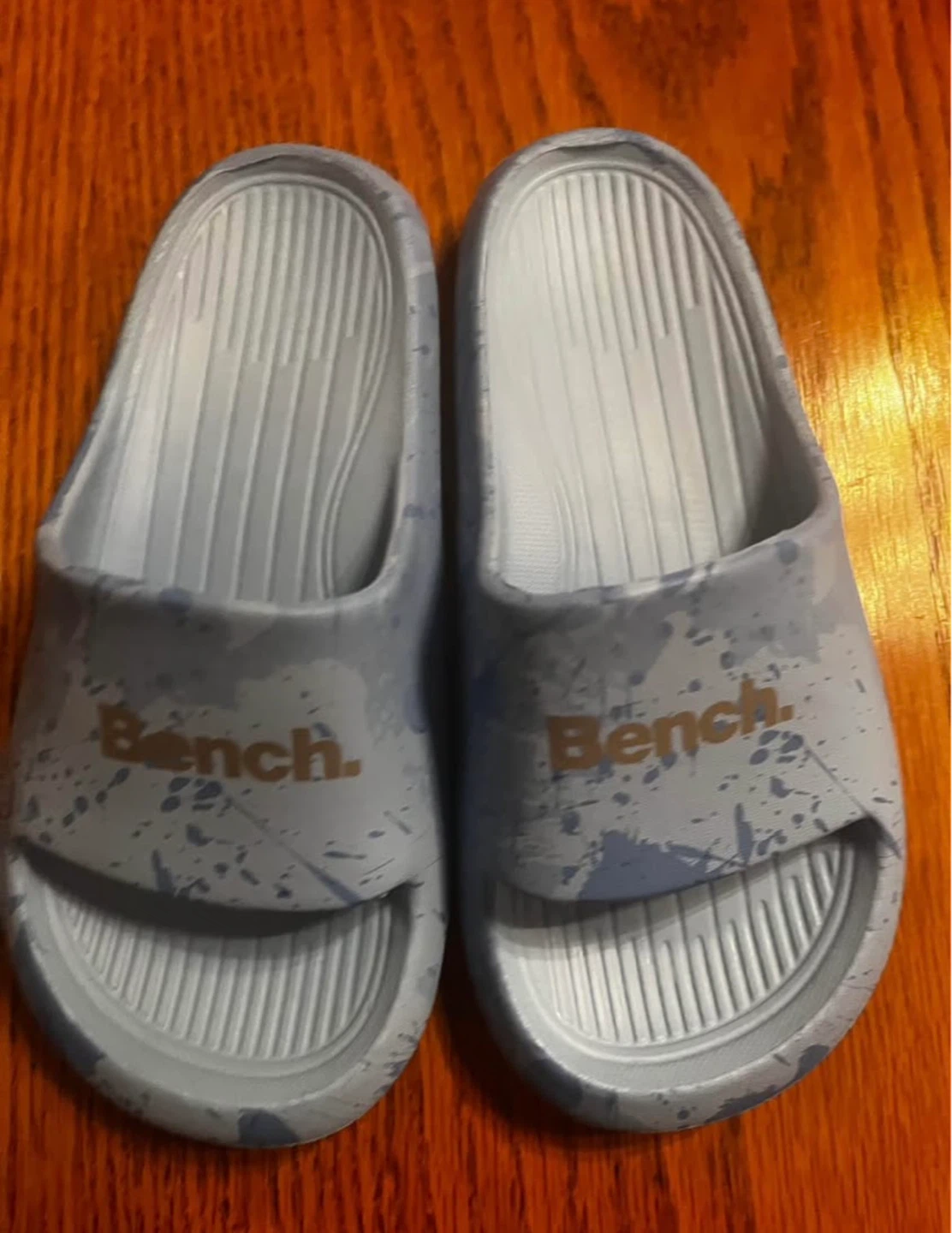 Bench Youth Girls' Soft Comfort Slide Light Blue Splatter Side L