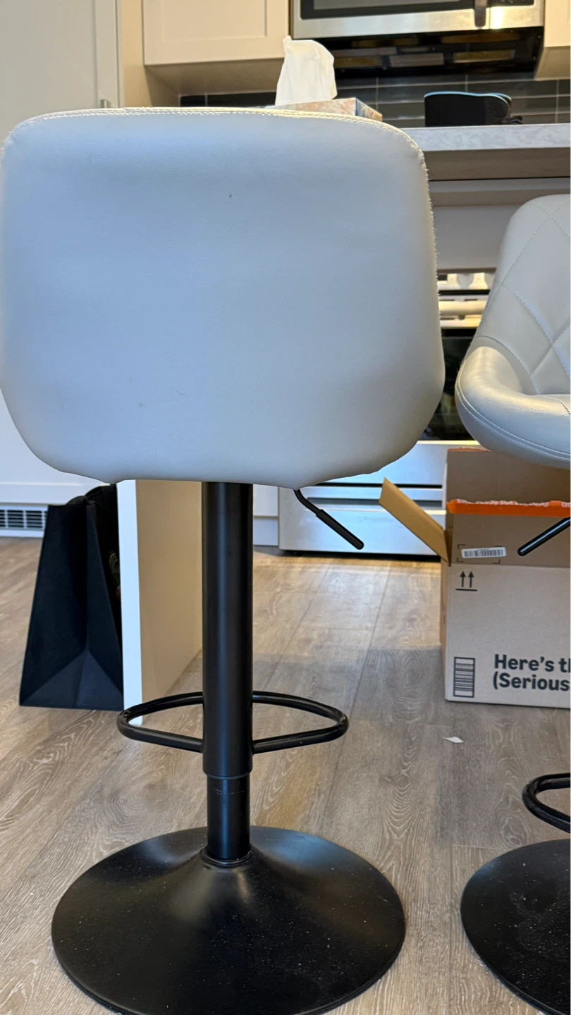 Set of 2 Grey Adjustable Bar Stools - photo 4