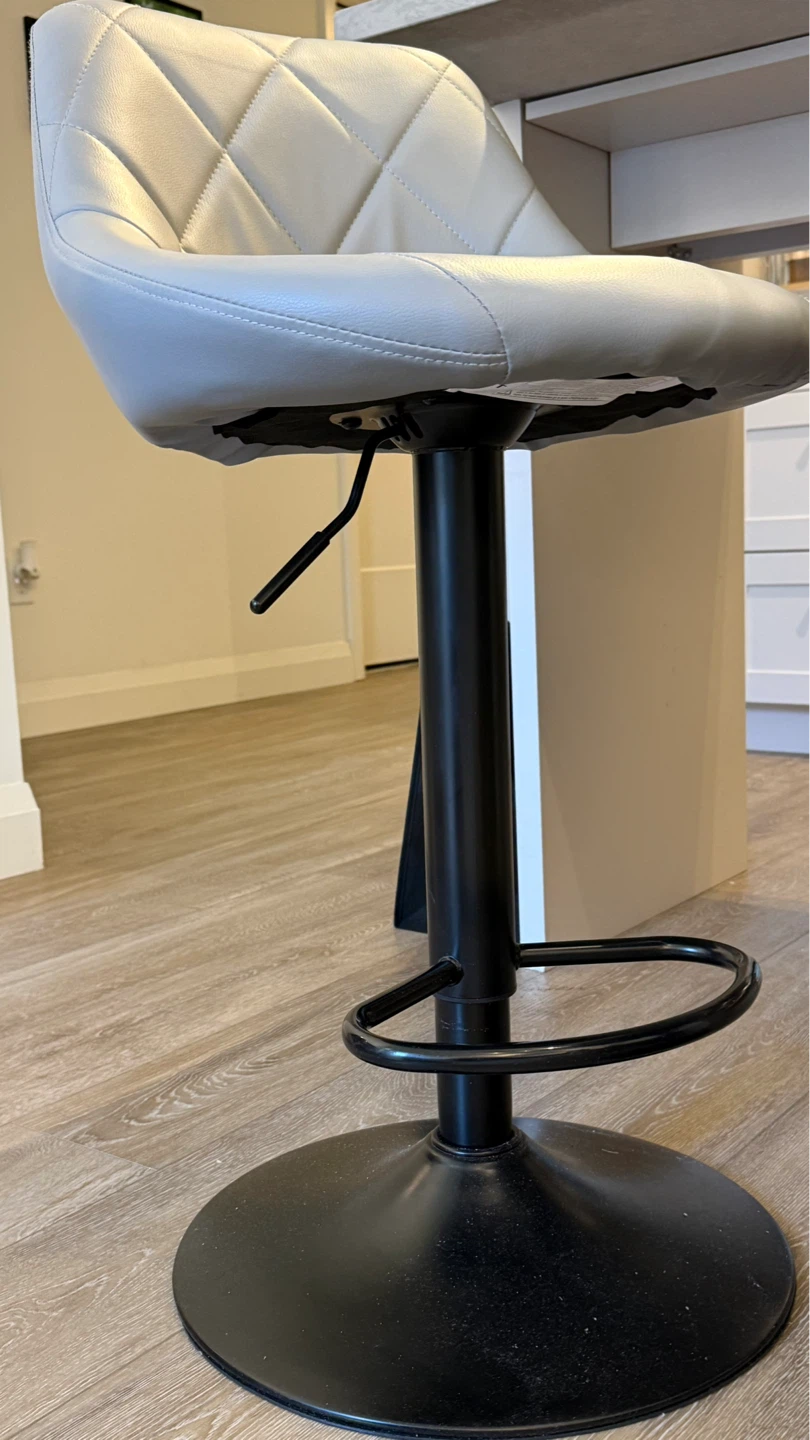 Set of 2 Grey Adjustable Bar Stools - photo 3